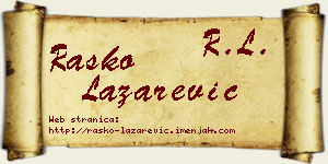 Raško Lazarević vizit kartica